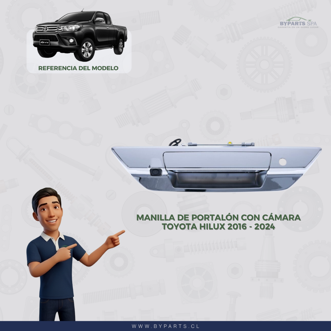 Manilla de Portalón para cámara Toyota Hilux Revo 2016 - 2025