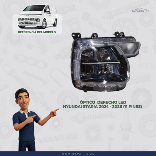 Óptico Led Derecho Hyundai Staria 2024 - 2026 (11 pines)