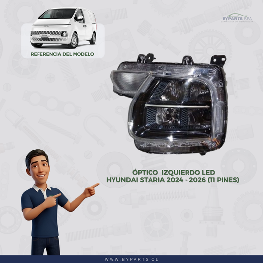 Óptico Led Izquierdo Hyundai Staria 2024 - 2026 (11 pines)